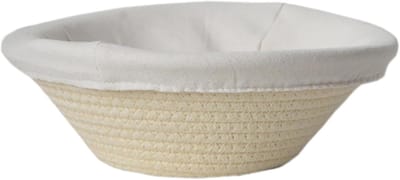 Rijsmand rond - Bakmand deeg - Brood bakken - Handgevlochten katoen - 20 cm breed - Natuurlijk