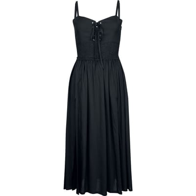 Gothicana by EMP - Gothic Maxi-jurk - Jurk met gehaakte kanten details - S tot XL - voor Vrouwen - zwart