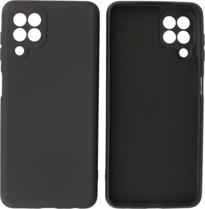 Hoesje Geschikt voor Samsung Galaxy A22 4G - Fashion Telefoonhoesje Backcover - Siliconen Hoesje - Zwart