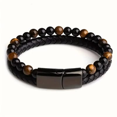 Livano Armband - Staal - Nep Zilver - Heren - Geel