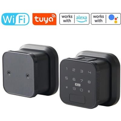 Serrure intelligente Tuya Wifi, serrure électronique de porte à empreintes digitales, verrouillage par mot de passe, verrouillage par carte, application pour téléphone portable