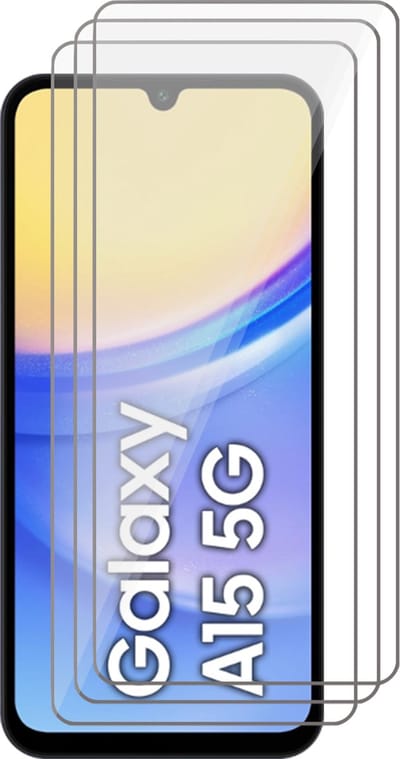 Screenprotector geschikt voor Samsung Galaxy A15 - 3x Glas Screen Protector