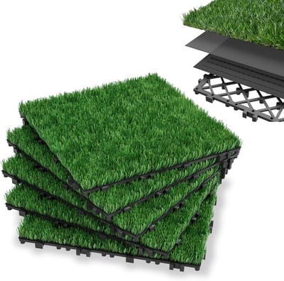 Modulaire Kunstgras Tegels voor Buiten en Binnen - Weerbestendig Tuin- en Terrasmat