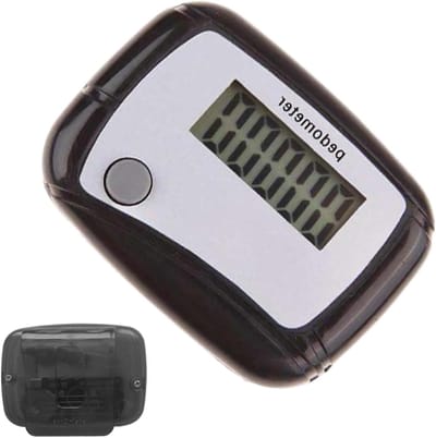 Stappenteller - Wandelmeter Dagelijkse Monitor - Actieve Levensstijl - Lichtgewicht Draagbaar - 4.8 x 3.6 x 2 cm - Zwart