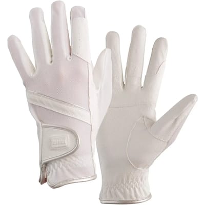 Technische stof en zilveren handschoenen Tattini