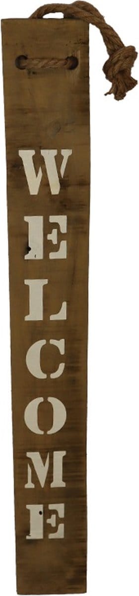 Dijk Natural Collections - Wandbord - Welcome - Hout - 78 x 10 cm