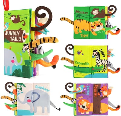 Dailygoods- Babyspeelgoed 0-6 Maanden - Quiet Book/Knisboek - Sensorisch Speelgoed - Kinderwagen Speelgoed - Taalontwikkeling - Zintuiglijke Vaardigheden - Voelboek