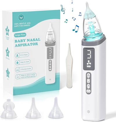 Elektrische Neusaspirator Voor Baby's - Neusreiniger - 3 Zuigniveaus - Met Muziek En Licht - Geschikt Voor Nieuwgeborenen Kinderen Volwassenen En Huisdieren