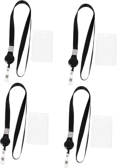 Badgehouders Set - Kaarthoezen Lanyards - Identificatie Tonen - Doorzichtig PVC - 11 x 7 cm - Transparant