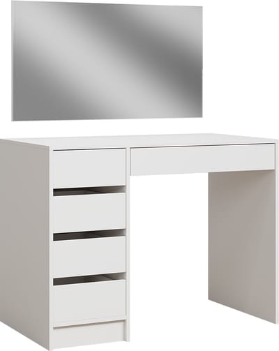 Vicco Thalia Kaptafel – 100 cm met 5 laden Wit