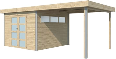 Woodlands Blokhut Kasuko met Overkapping en Dakisolatie 580 x 295 cm