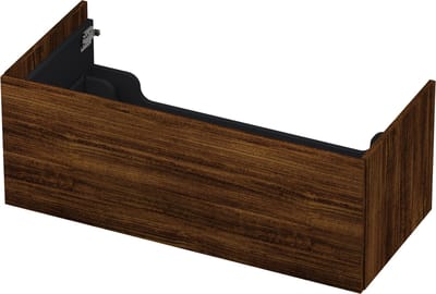 INK wastafelonderkast 1 lade greeploos push to open hout decor 100x45x38cm, koper eiken