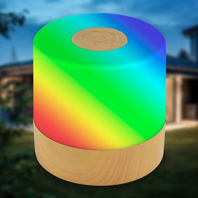Draadloze Mini RGBW LED Tafellamp IP44 met Touch Kleurwisselaar Batterij USB-C Oplaadbaar Bedlampje Decoratief