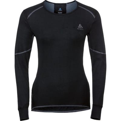 Odlo - Maat L - Bl Top Crew Neck L/S Active X-Warm Dames Thermoshirt - Black