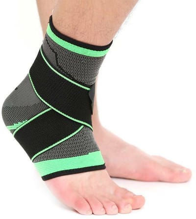 Jumada's Verstelbare Enkelband - Enkelbandage - Enkelsteun voor comfort - Maat XL - Set van 2 - Zwart/groen