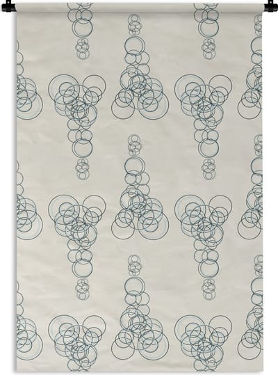 Wandkleed - Wanddoek - Cirkel - Patronen - Abstract - 60x90 cm - Wandtapijt