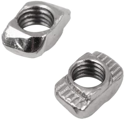 Allecto - T-sleuf moer - 100 stuks - Hoogwaardige bevestigingsoplossing - Vernikkeld koolstofstaal - M5 draadgrootte - Perfect voor aluminium profi...
