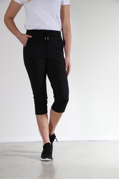 New Star dames capri broek - Derby - zwart - travelstof - L19 - maat 27