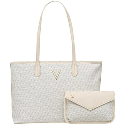 VALENTINO shopper schoudertas Queen Re Shopping Bag Ecru / Multi beige