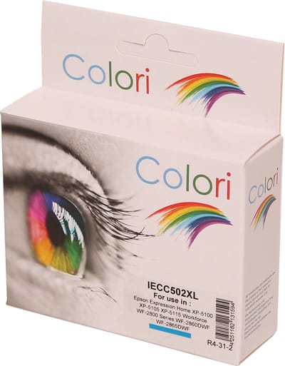 Colori huismerk inkt cartridge geschikt voor Epson 502XL cyan voor Expression Home XP-5100 XP-5105 XP-5115 Workforce WF-2800 Series WF-2860DWF WF-2865DWF