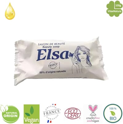Elsa 100g toiletzeep Savon de Beauty | Glycerine zeep met plantaardige oliën