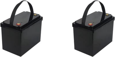 Accu Opbergdozen - Batterij Houders - Doe-Het-Zelf Systemen - Set van 2 Stuks - 34x27x22 cm - Zwart