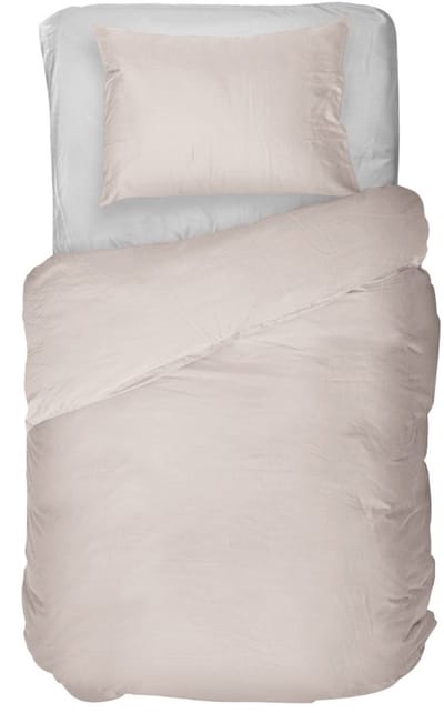 Kayori Rinen Dekbedovertrek Linnen - 200x200-220 + 2 slopen - Perfect voor de zomer - Tweepersoons - Nude