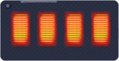 Warmte Kussen-Verwarmd zitkussen-Autostoel Verwarming-Draagbare USB verwarmde zitkussen - Verstelbare verwarmde stadionzitkussen voor buiten - Verwarmde kampeerstoelkussen - Marineblauw - 45x90cm