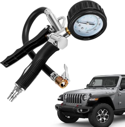 Bandenspanningsmeter - Luchtmeter Auto - Banden Controleren - Geïntegreerd Systeem - 0-140 PSI - Zilver