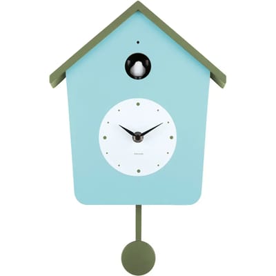 Karlsson Wandklok Cuckoo Light - Mistigblauw - 23x10.5x26.4cm - Wandklok Scandinavisch