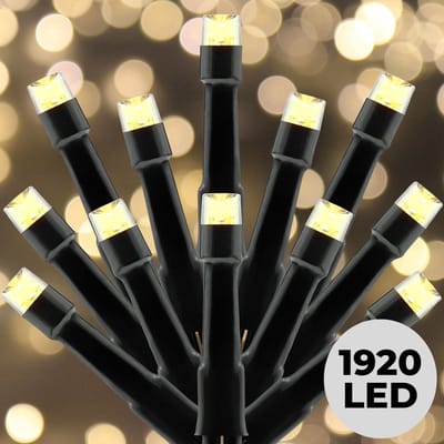 Lomera Kerstboomverlichting - Kerstverlichting - Kerstlampjes - 1920 LED - Warm Wit - 25 Meter - Binnen en Buiten - Ip44 - 8 Lichtfuncties - Geheugen - Automatische Timer