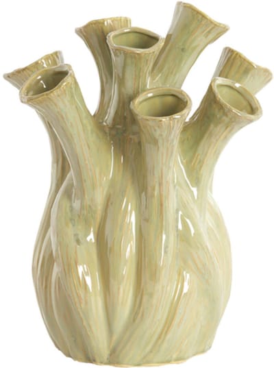 LYSET keramieken vaas olijfgroen Ø28,5x34,5 cm vaas - Light & Living