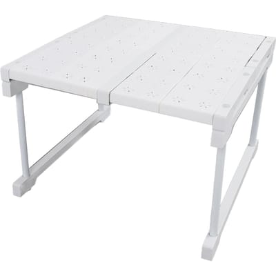 Étagère de placard Étagère de placard extensible Rack de rangement Étagère de casier réglable pour largeur de placard 48cm Hauteur 32cm Length 37-48cm / 14.6-18.9in