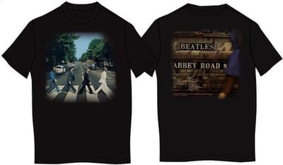 The Beatles - Abbey Road Heren T-shirt - M - Zwart