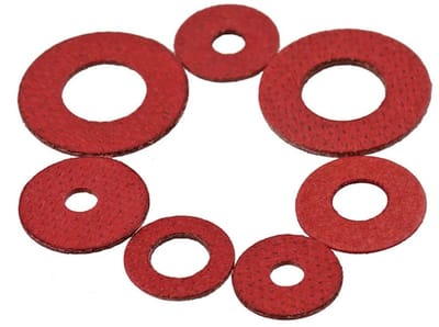 Rode stalen papiervezel vlakke ringen, isolatiewasmachine, M3*6*0.8mm, 500 stuks, duurzaam en veelzijdig voor diverse toepassingen