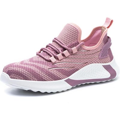 Stalen neus veiligheidsschoenen dames werk sneakers ademende luchtkussen werkschoenen dames lekvrije lichte veiligheids werkschoenen dames 37 gray