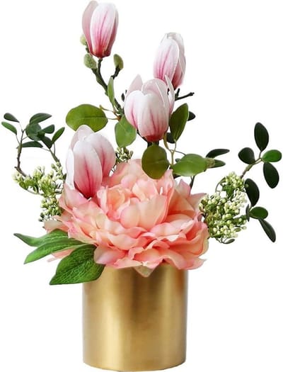 Kunstbloemen met vaas - Nep bloemen - Woonkamer decoratie - Milieuvriendelijk materiaal - 1000 gram - Multicolor