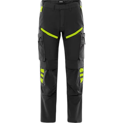 Fristads Stretch Werkbroek 2653 Lws - Zwart/hi-vis geel - C56