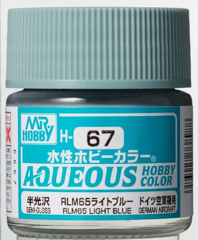 Gunze H-067 - RLM65 Light Blue Sg - Mr. Hobby Aqueous Modelbouwverf 10ml
