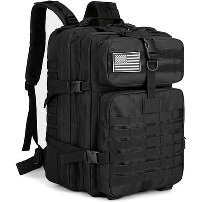 Outdoor-wandelrugzak Multifunctionele kampeerrugzak Waterdichte backpack-dagrugzak zwart