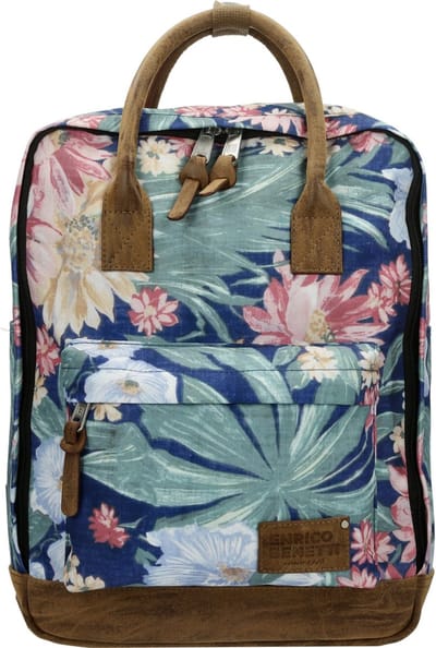Enrico Benetti Santiago 46178 rugzak met tabletvak - Donkerblauw bloemen print