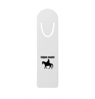 Hacebo® - cowboy op paard met eigen naam metalen boekenlegger - Cowboy - cowboy liefhebbers - wilde westen - verjaardag - cadeau - kado Bladwijzer boekenleggers - 12.7 cm x 3.2cm