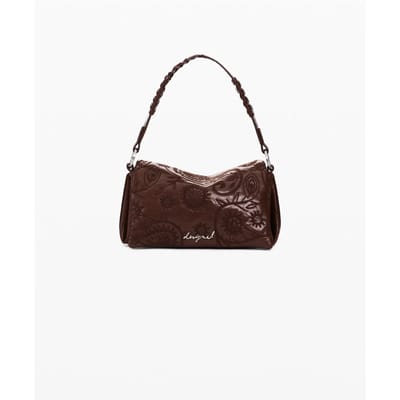 Desigual schoudertas Siroco Naron Mini Flap Bag Camel bruine