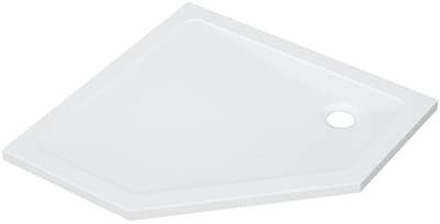 FugaFlow Efficiente Anta Douchebak - 100x100x4cm - vijfhoek - acryl - glans wit