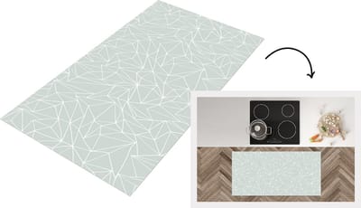 Keukenloper - Loper keuken - Netwerk - Driehoek - Patronen - 120x60 cm - Keukenloper vinyl