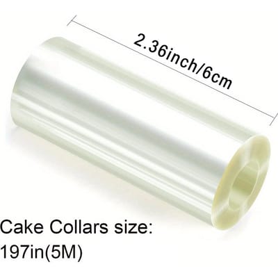 Transparante Acetaat Taartkraag Rol, Plastic Mousse Taartrepen voor Chocolade Bakken, Taartdecoratie Benodigdheden white