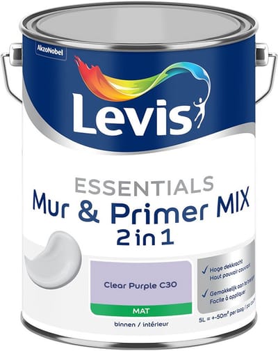 Levis - Essentials Mur & Primer Mix - Clear Purple C30 - Mengverf - 5 L