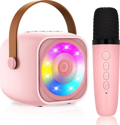 Karaoke Machine Met 1 Draadloze Microfoons Microfoon Voor Kinderen Draagbaar Bluetooth Karaoke