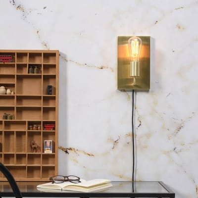 it's about RoMi Wandlamp Madrid - Goud - 15x10x25cm - Binnen Modern,Luxe