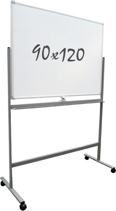 IVOL Whiteboard verrijdbaar 90 x 120 cm - Dubbelzijdig - Magnetisch